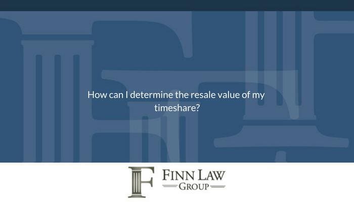 Resale value of timeshare