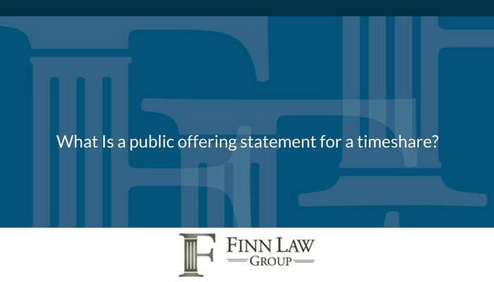What Is a Public Offering Statement for a Timeshare?