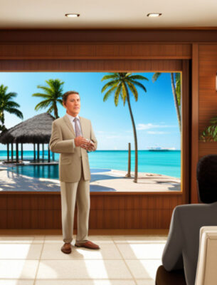 Timeshare sales podium presentation