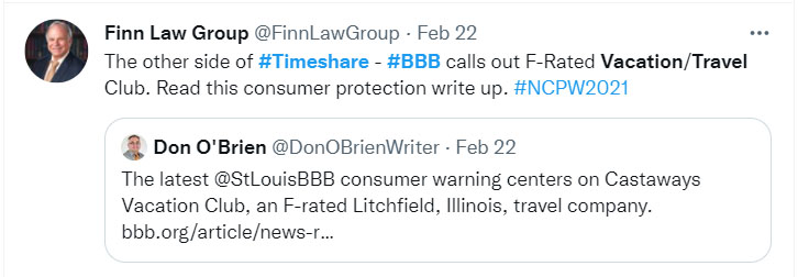 Timeshare termination team and tactics used by exit companies that scam consumers called out by the BBB