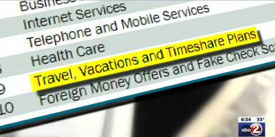 Travel ,vacation and timeshare scams