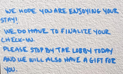 timeshare check-in strategies. Didn't "Finalize" checking in