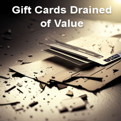 Gift cards stolen and drained of value 
