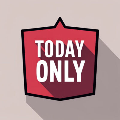 A red sign that says "Today Only" timeshare sale