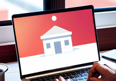 An image of timeshare fraud on a laptop screen 