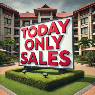 Today only sale at timeshare resort