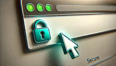 Look for the secure page symbol 