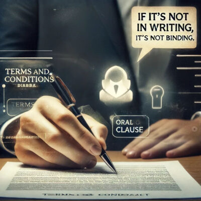 Get all oral terms and conditions in writing