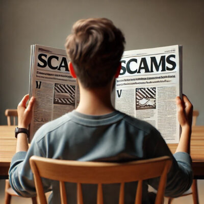 Reading about text scams