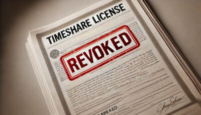 Timeshare license revoked