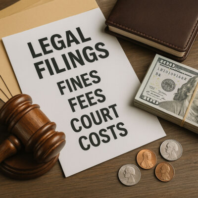 Legal filings and HOA fees 