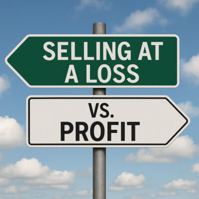 sign: Selling at a loss 