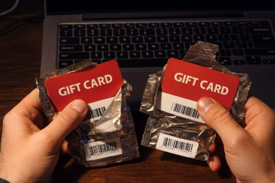 opened gift cards